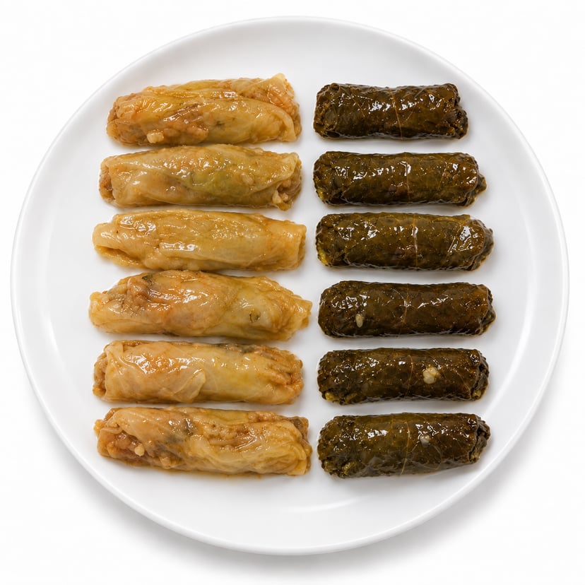 مشكل محشي ملفوف وورق عنب — 6 ملفوف + 6 عنب